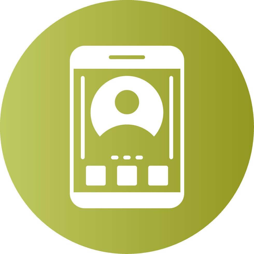 Profile Mobile Interface Gradient Circle Icon vector
