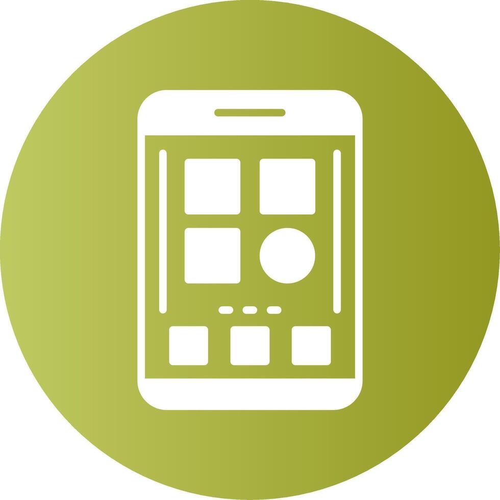 Categories Mobile Interface Gradient Circle Icon vector