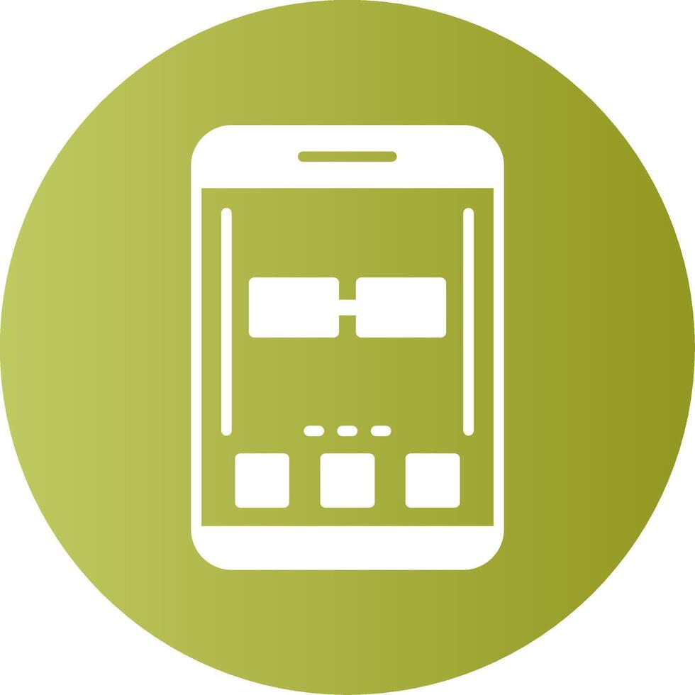 Link Mobile Interface Gradient Circle Icon vector