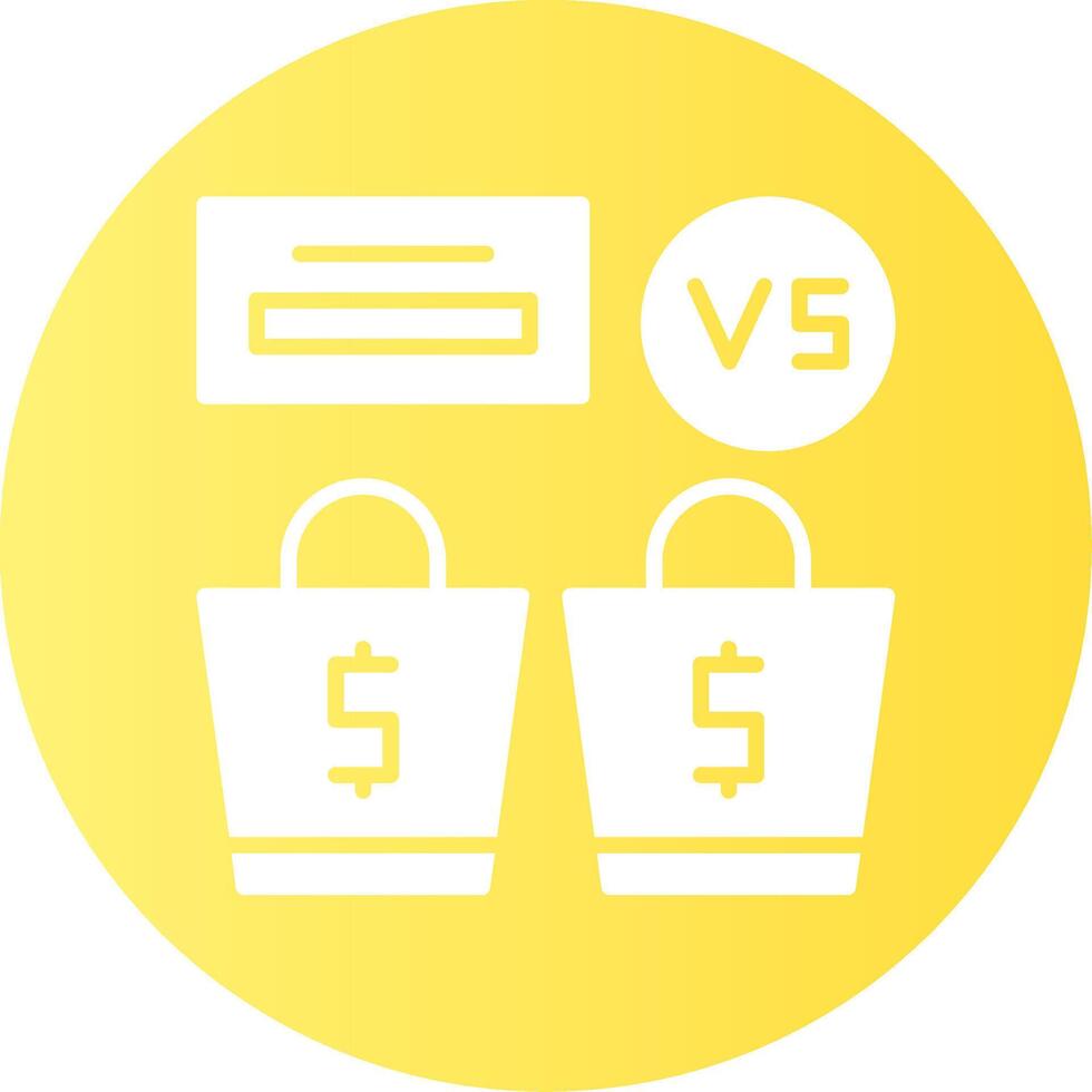 Price Comparison Gradient Circle Icon vector