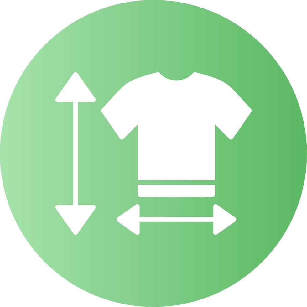 Size Guide Gradient Circle Icon vector