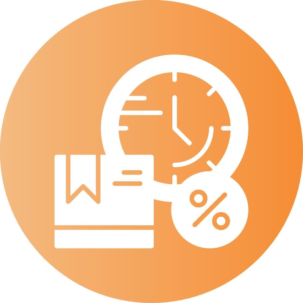 Limited Stock Alert Gradient Circle Icon vector