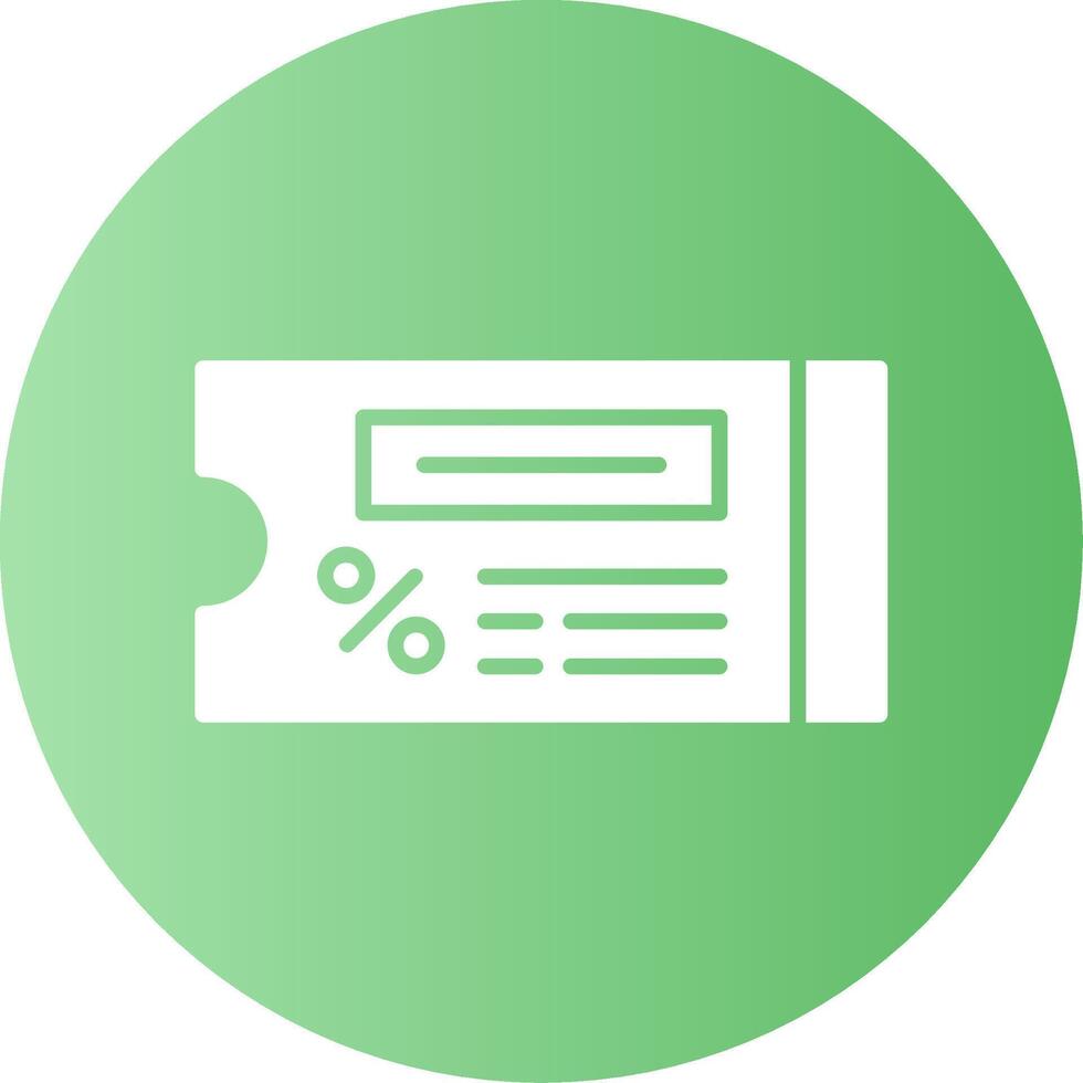Coupon Code Gradient Circle Icon vector