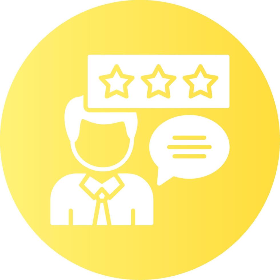 Customer Testimonials Gradient Circle Icon vector