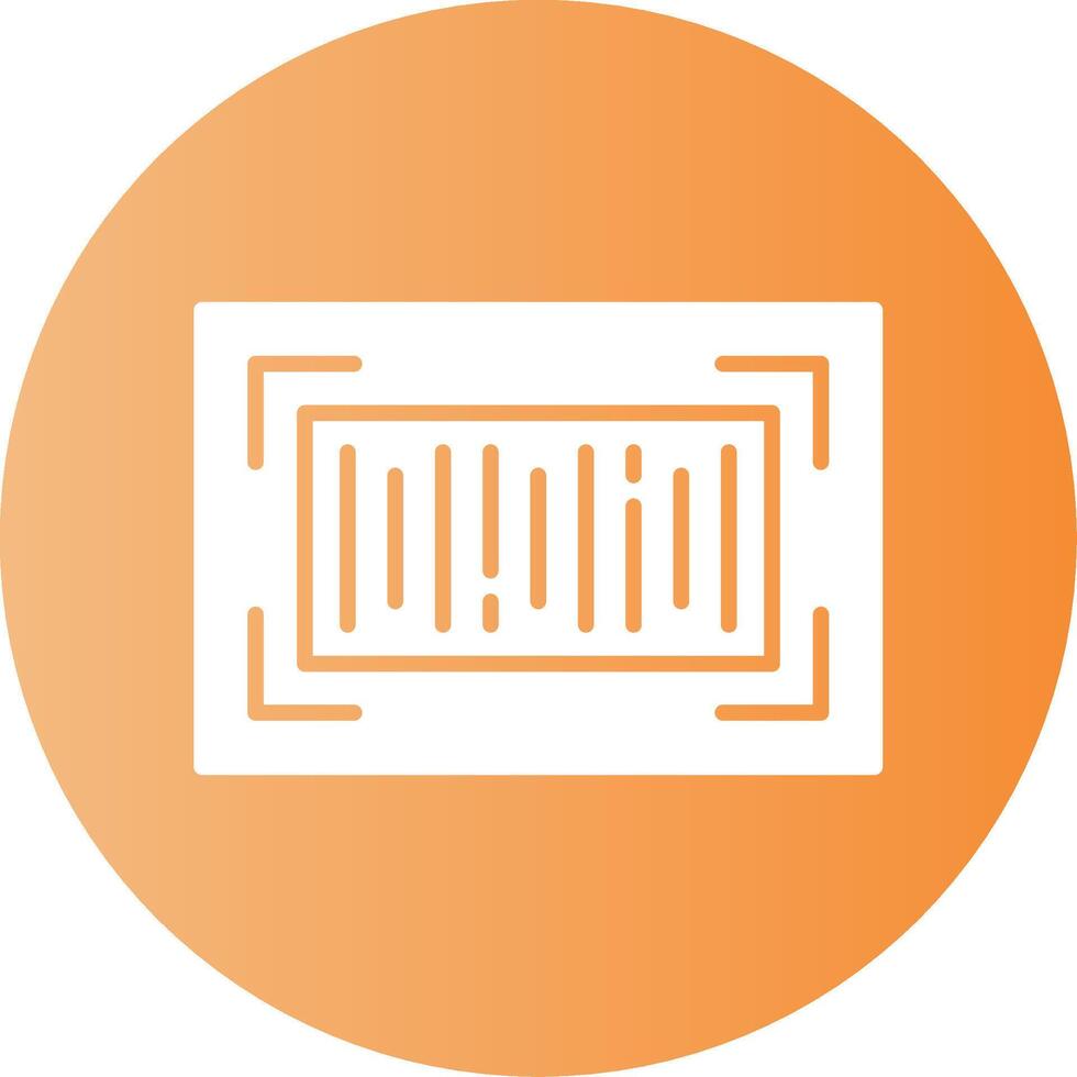 Barcode Gradient Circle Icon vector