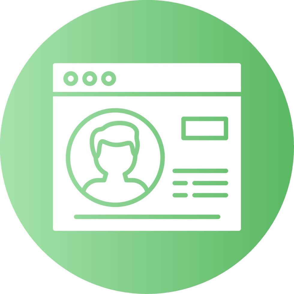 User Profile Gradient Circle Icon vector