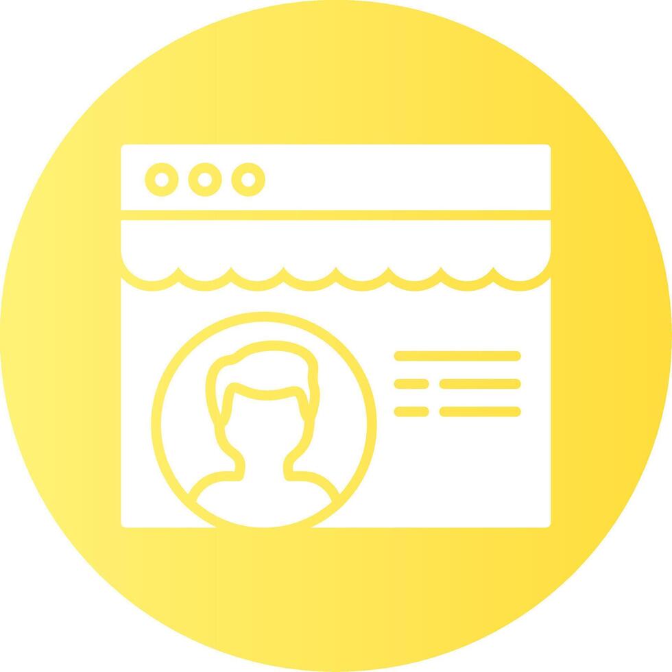 Account Gradient Circle Icon vector