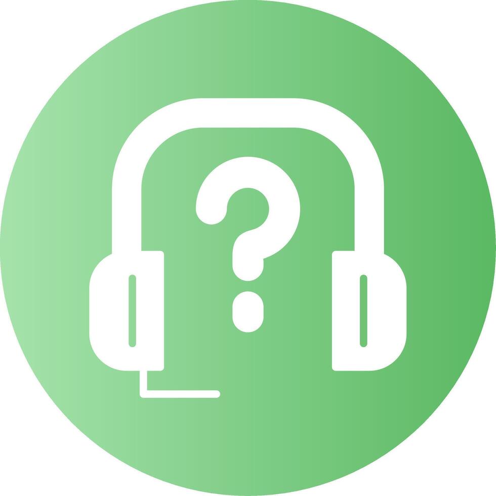 Help Green Gradient Circle Icon vector
