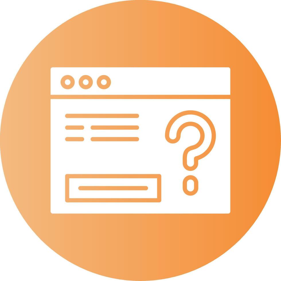 FAQ Gradient Circle Icon vector