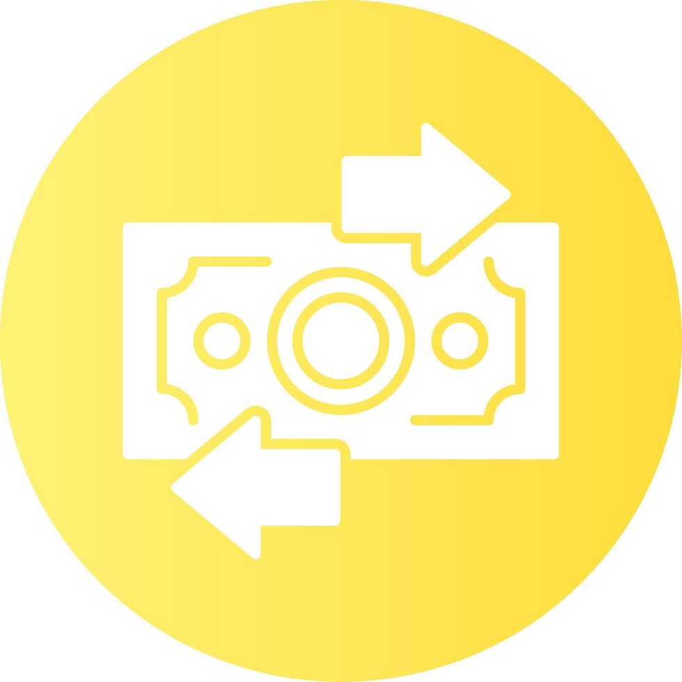 Refund Gradient Circle Icon vector