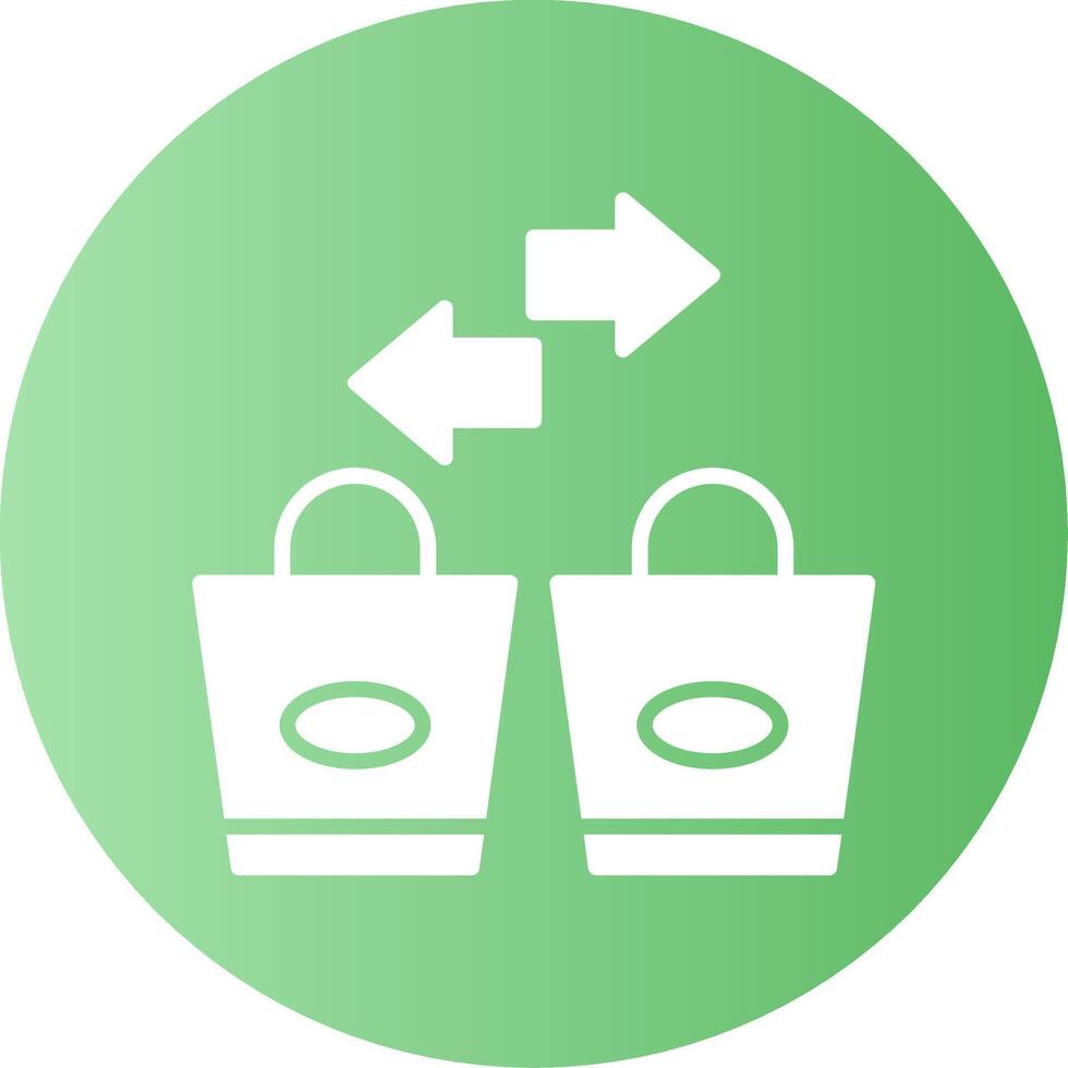 Exchange Gradient Circle Icon vector