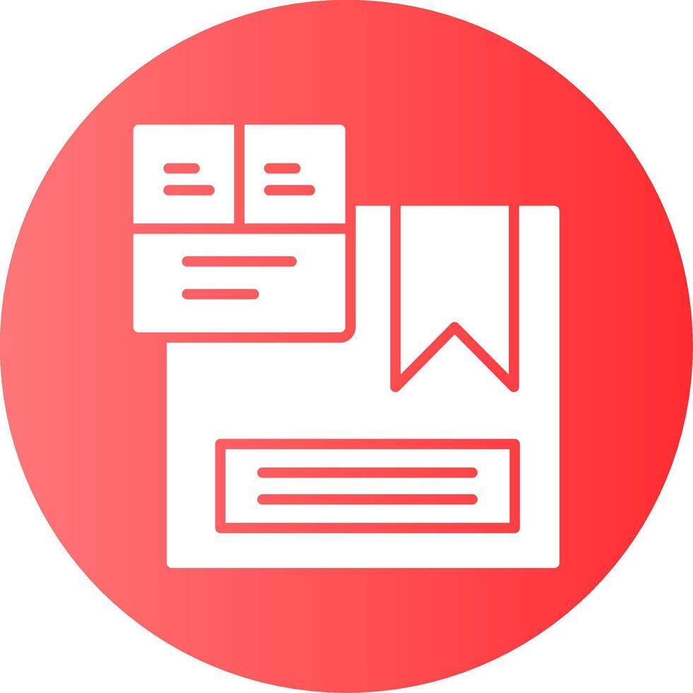 Return Label Gradient Circle Icon vector