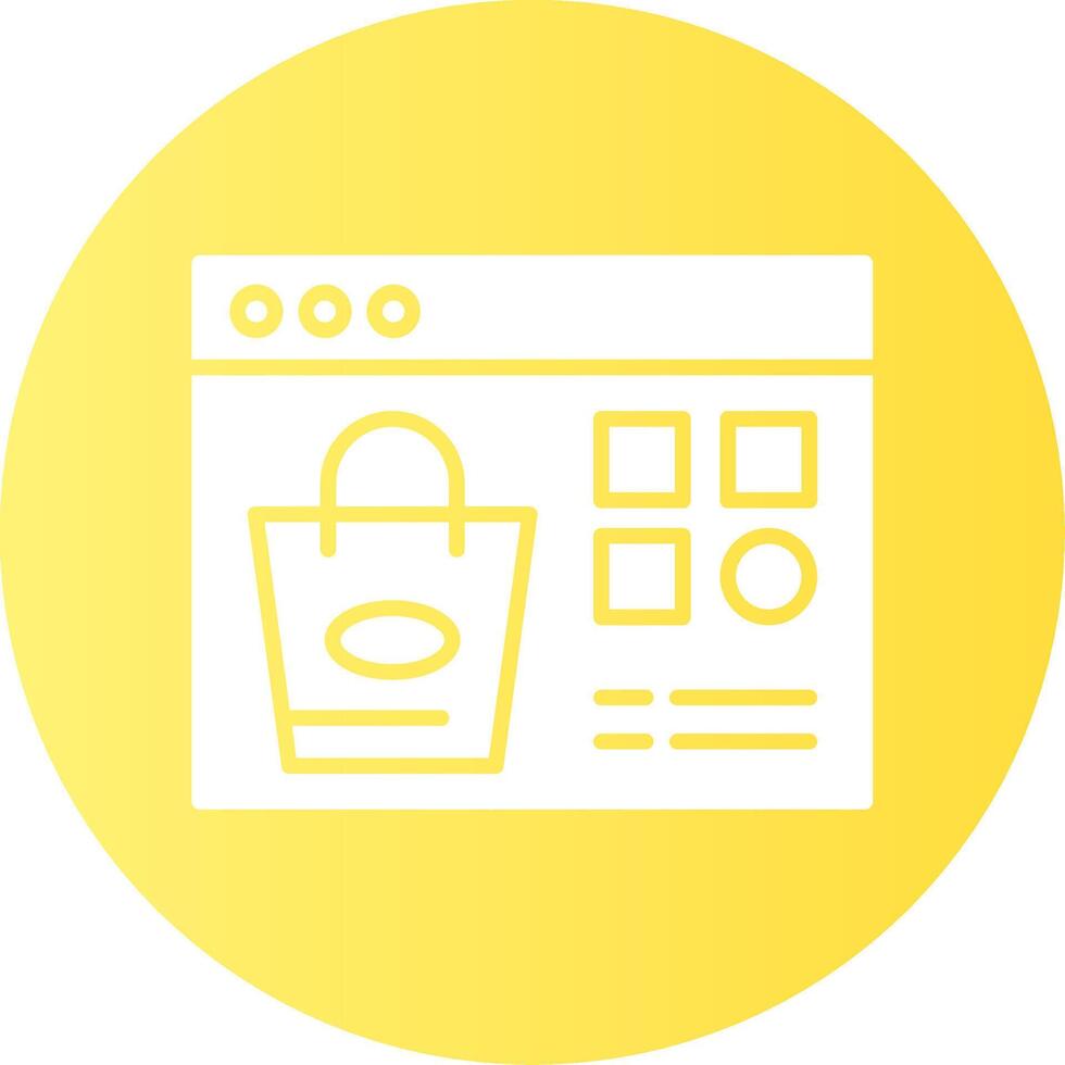 Shopping Category Gradient Circle Icon vector