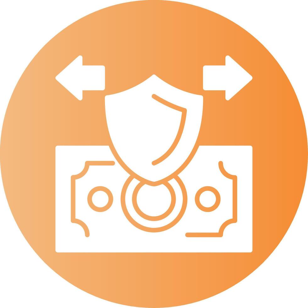Secure Payment Gradient Circle Icon vector
