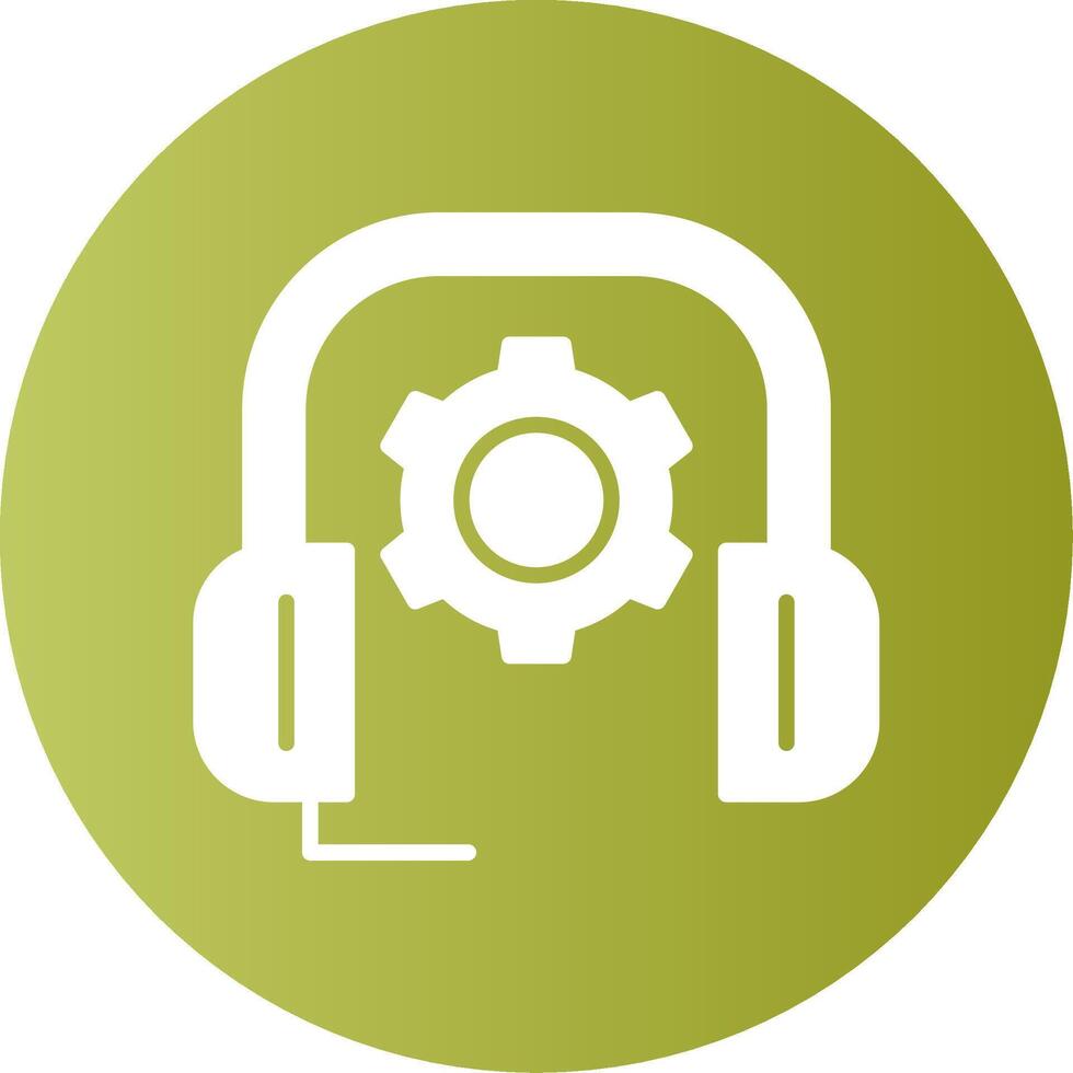 Customer Support Gradient Circle Icon vector