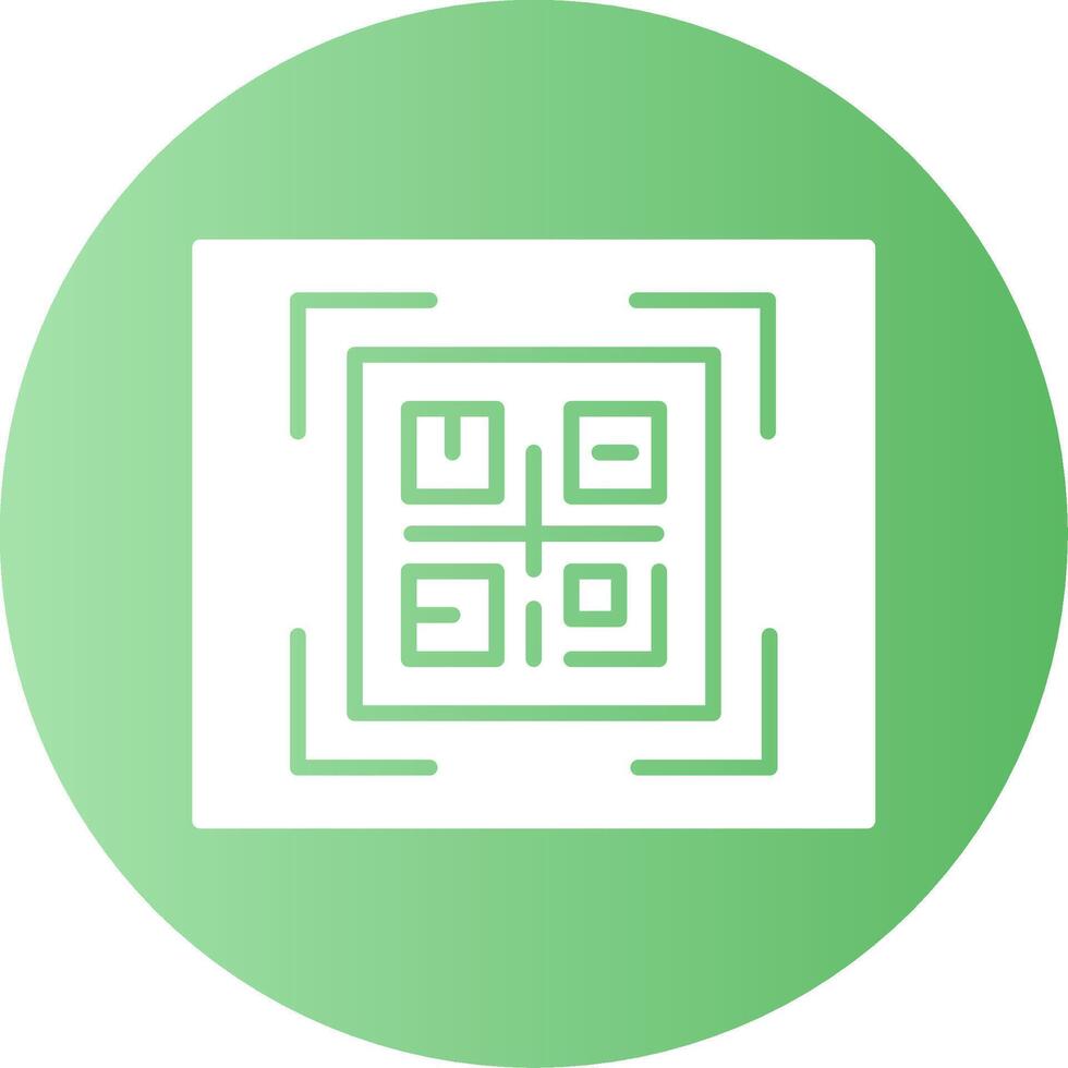 qr código degradado circulo icono vector