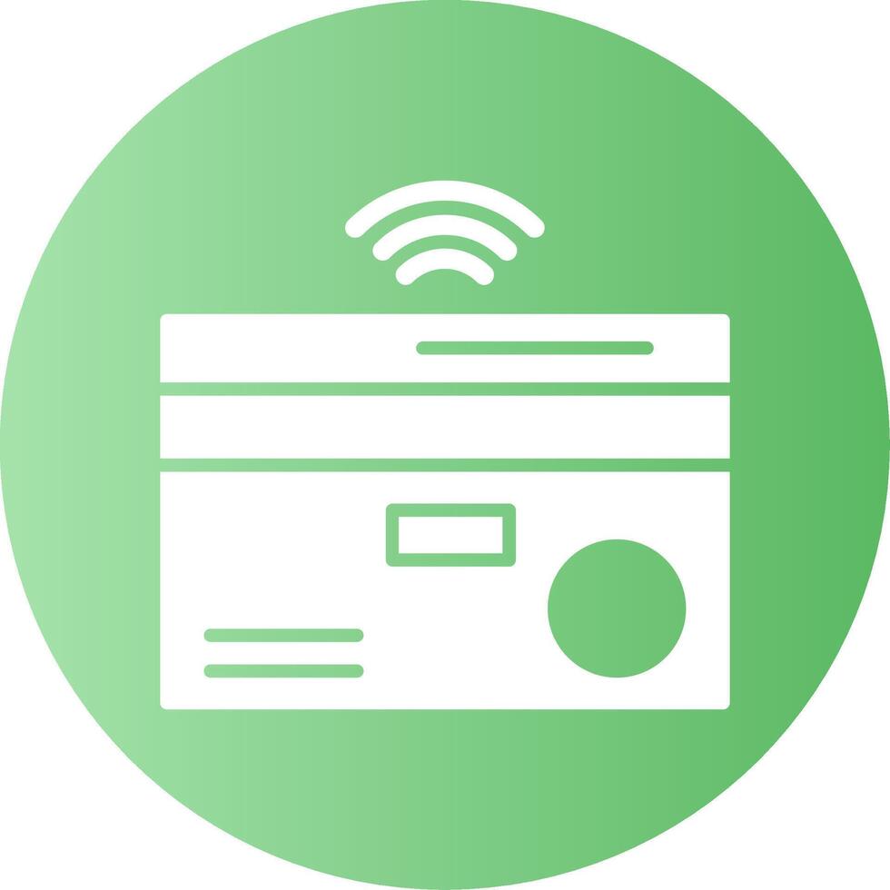 Contactless payment Gradient Circle Icon vector