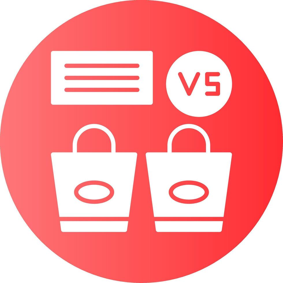Product Comparison Gradient Circle Icon vector