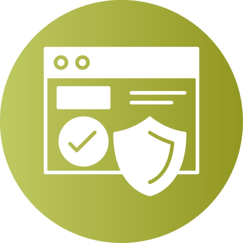Online security Gradient Circle Icon vector