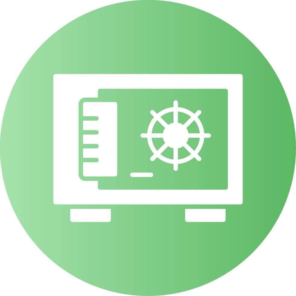 Safe Gradient Circle Icon vector
