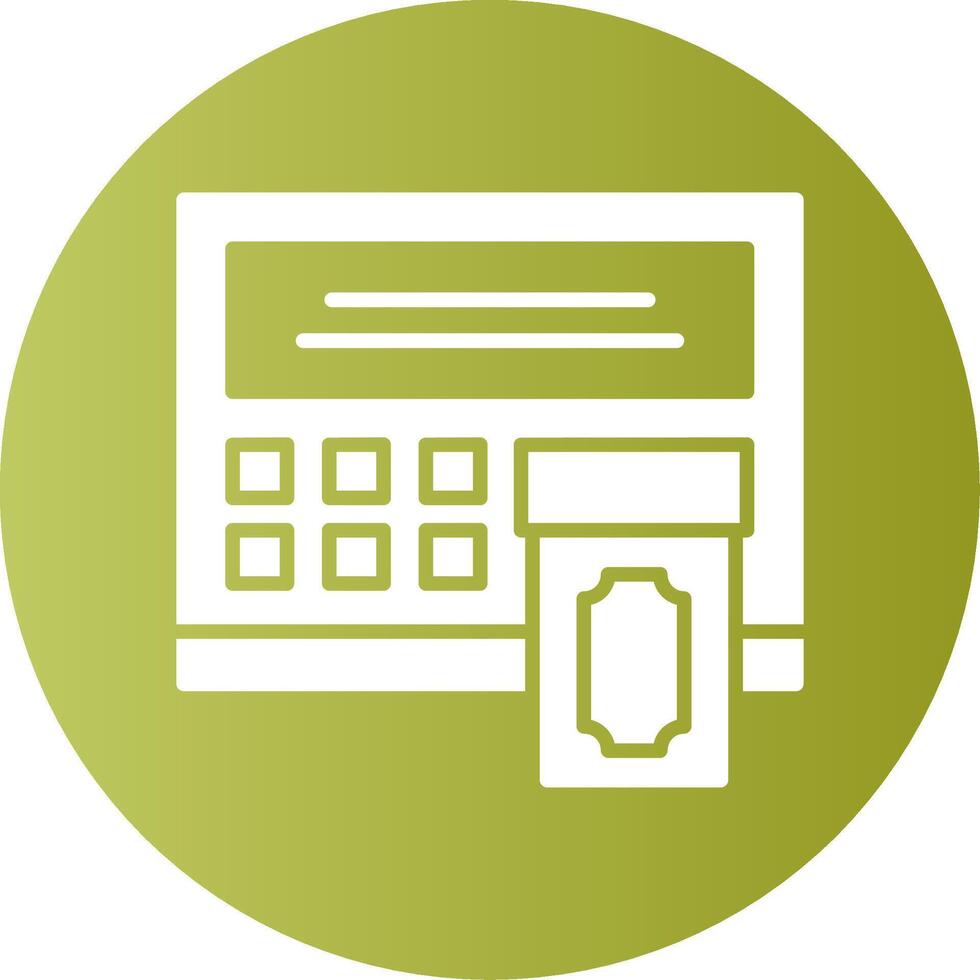 ATM Green Gradient Circle Icon Design vector