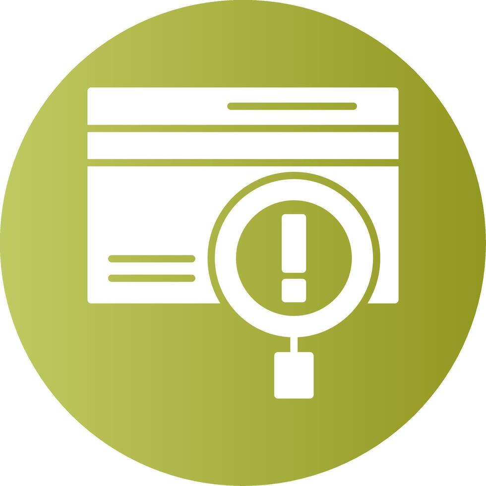 Fraud detection Gradient Circle Icon vector
