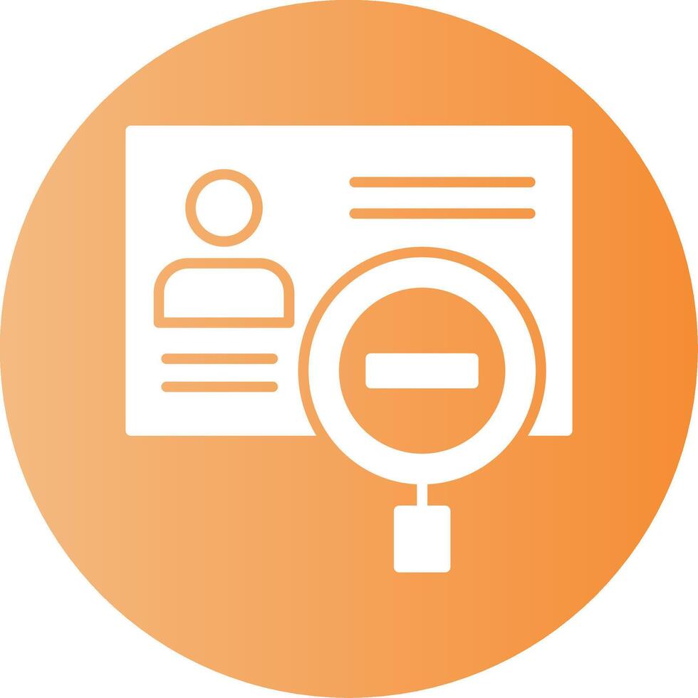 Identity theft Gradient Circle Icon vector