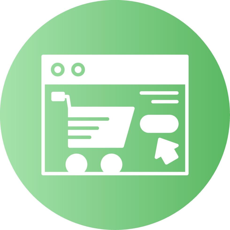 E-commerce Green Gradient Circle Icon vector