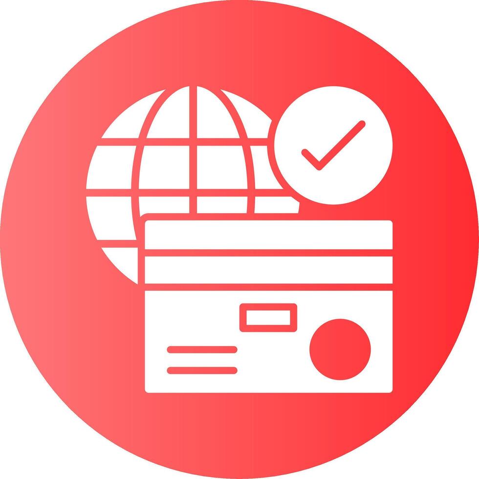 Payment gateway Red Gradient Circle Icon vector