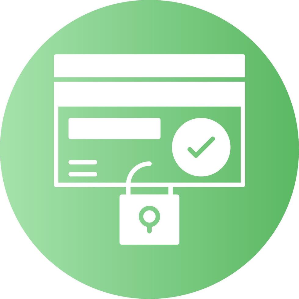 Fraud prevention Gradient Circle Icon vector