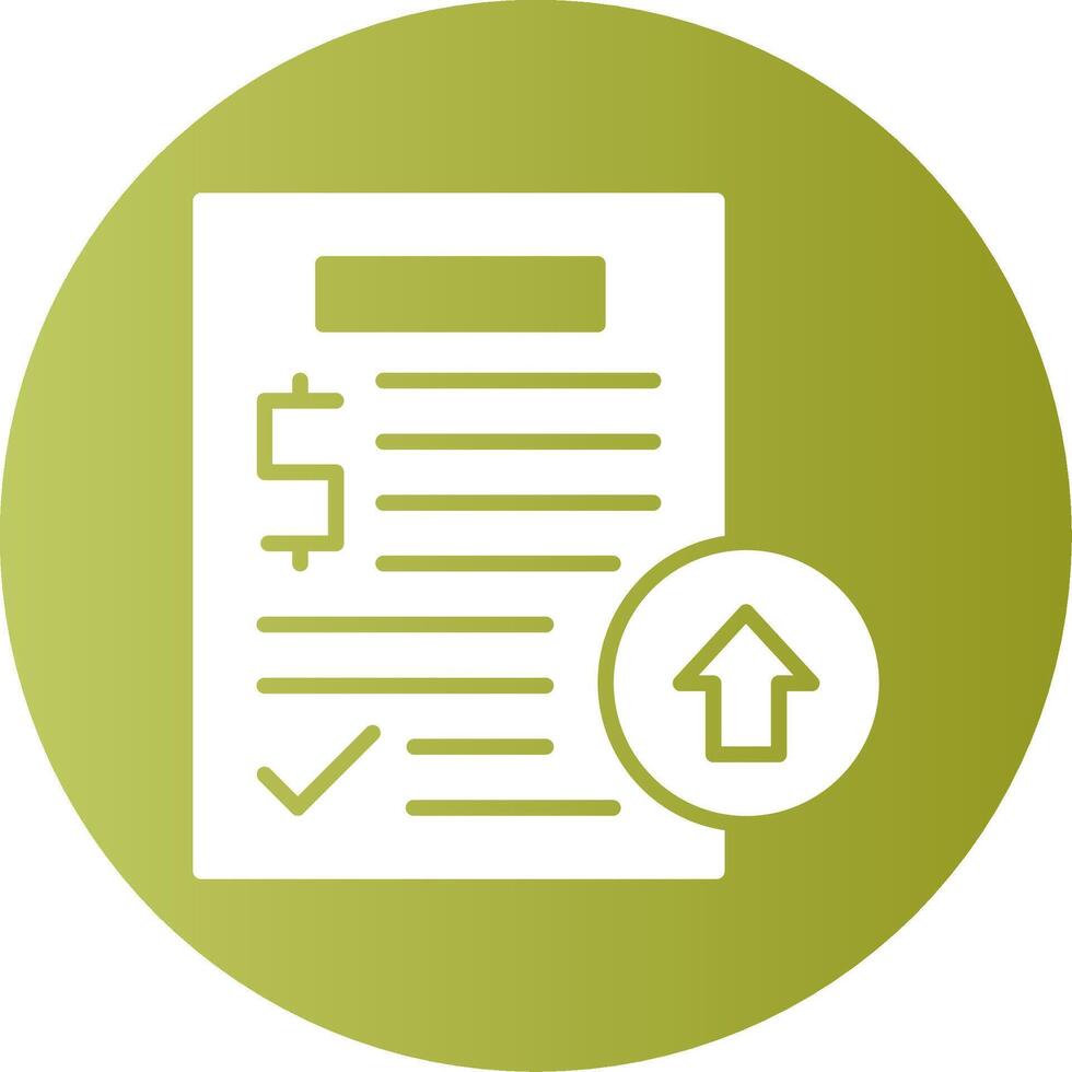Tax return Gradient Circle Icon vector