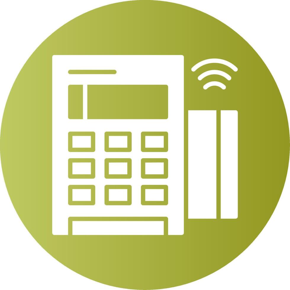 Card reader Gradient Circle Icon vector