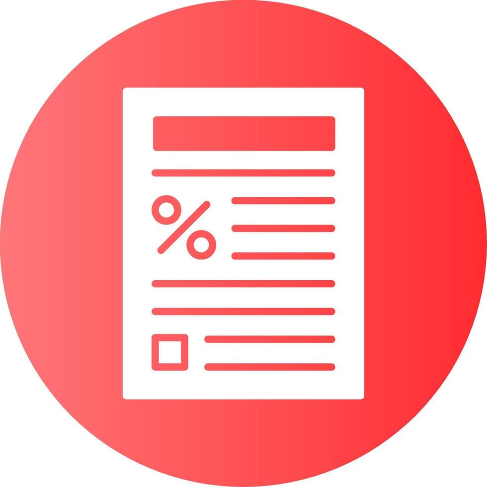 Tax forms Gradient Circle Icon vector