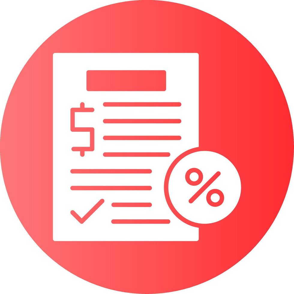 Taxation Gradient Circle Icon vector
