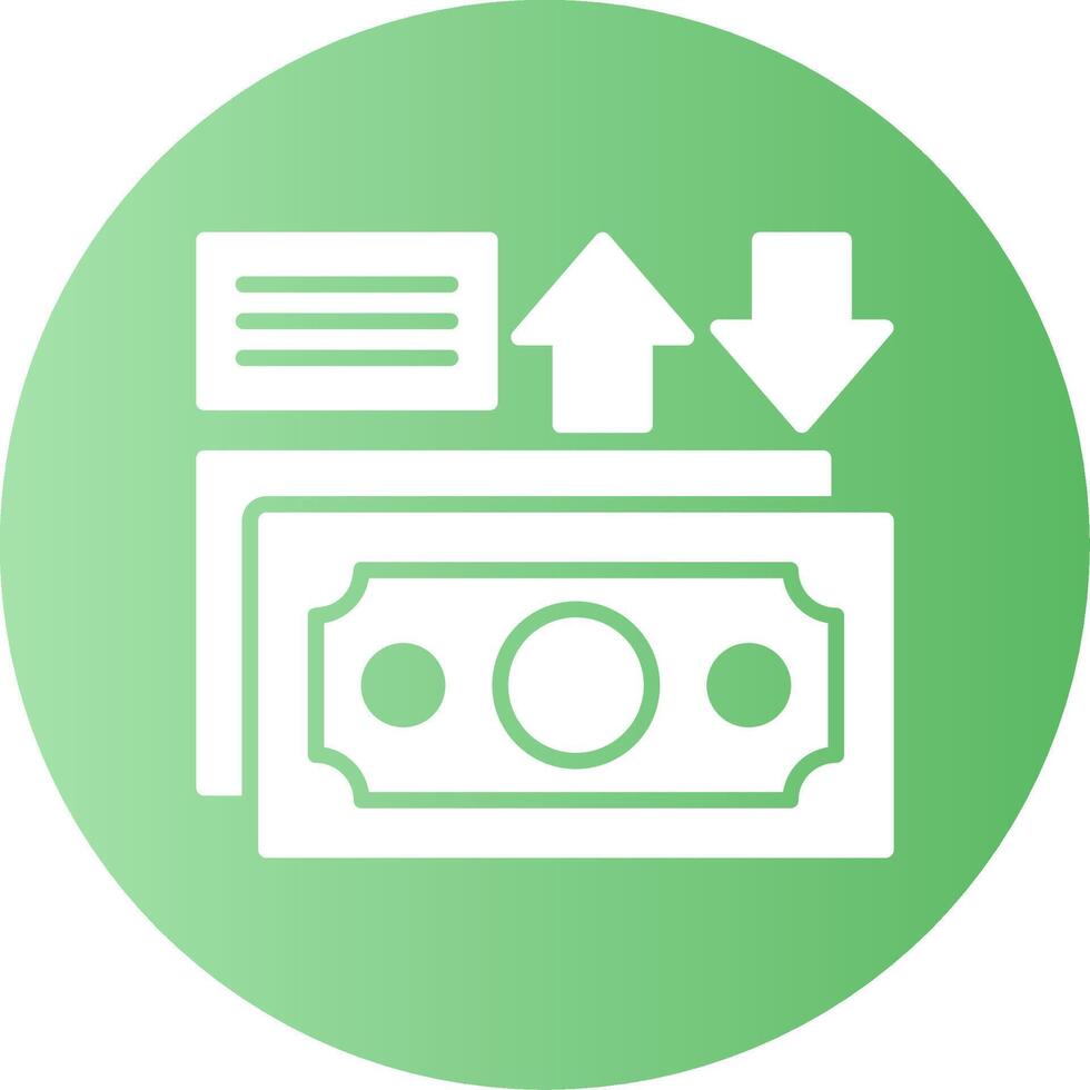 Tax refund Gradient Circle Icon vector