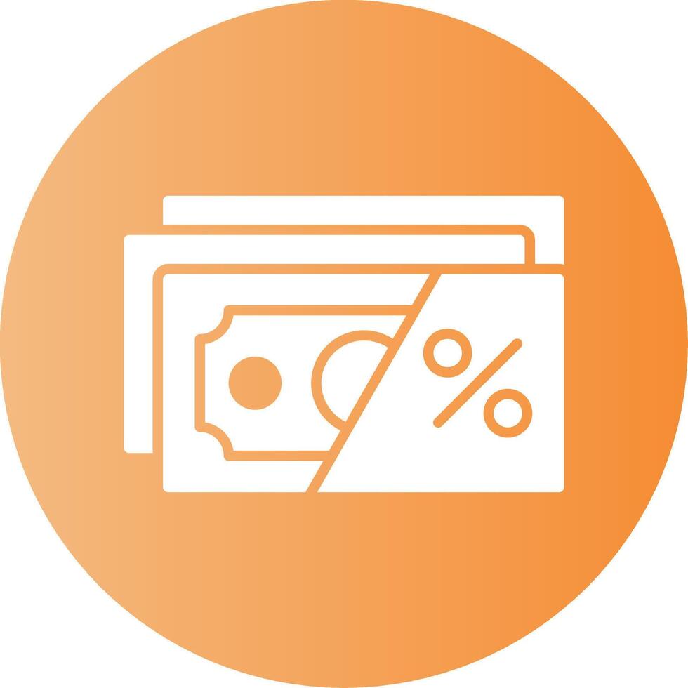 Tax deduction Gradient Circle Icon vector