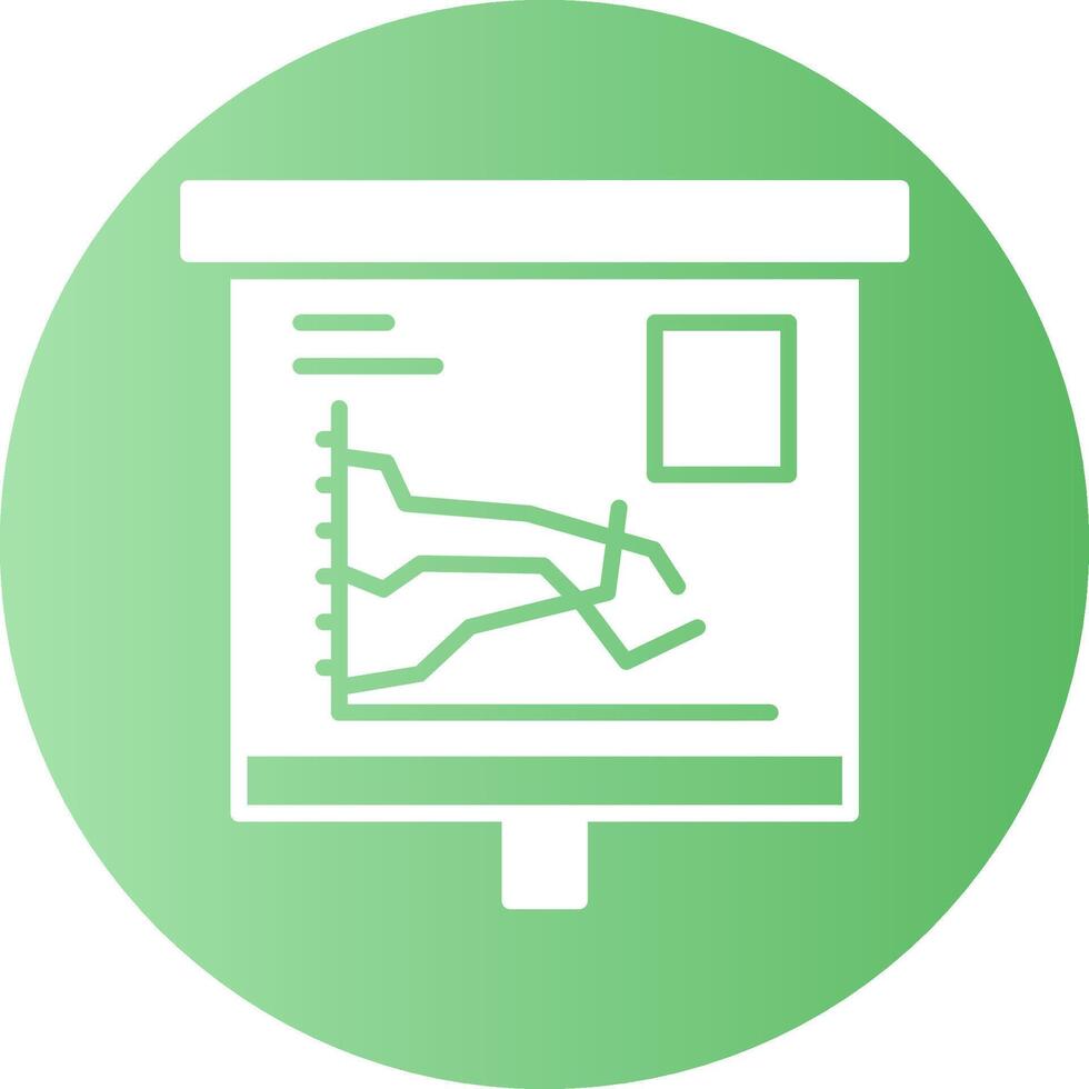 Multiple Line Graph Gradient Circle Icon vector