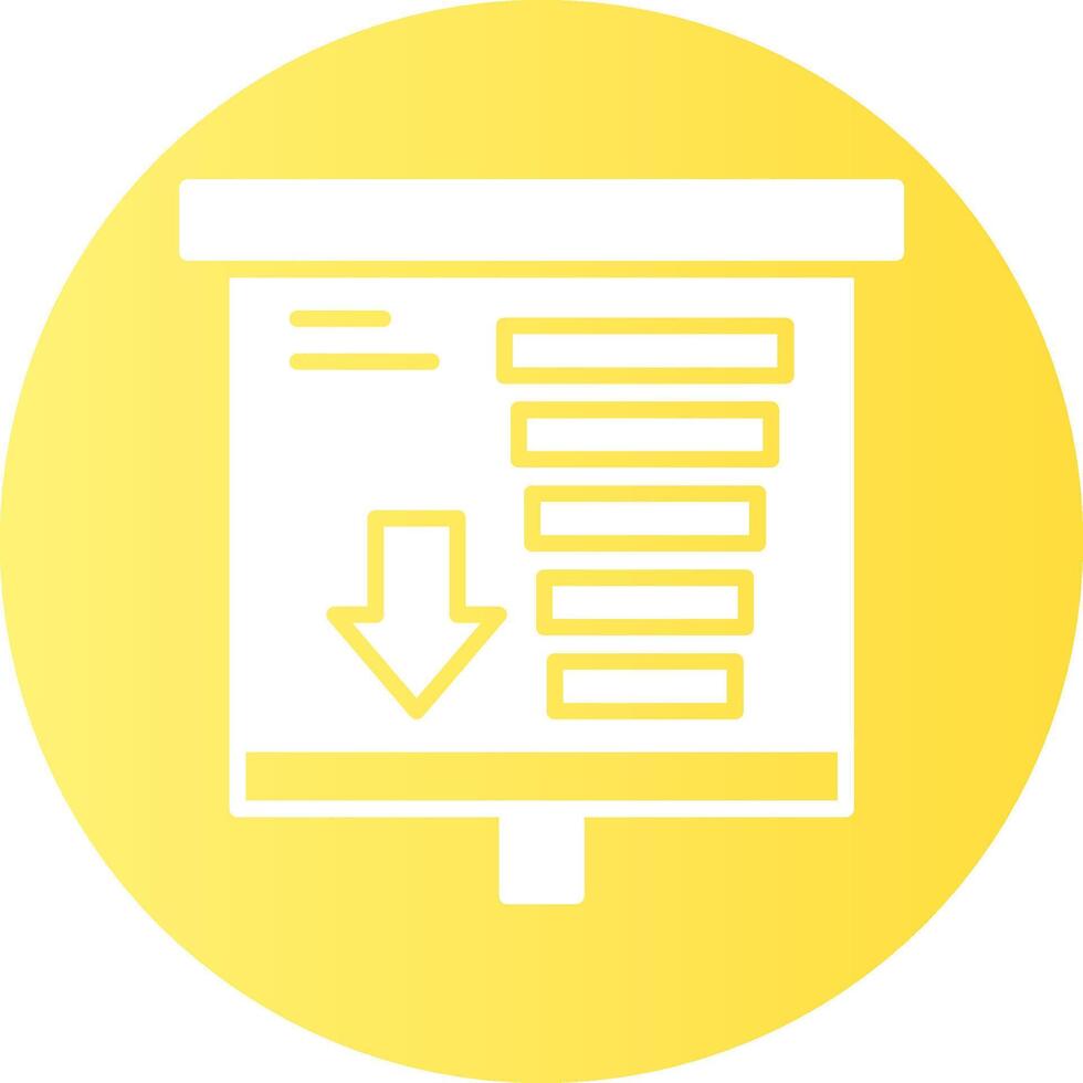 Funnel Chart Gradient Circle Icon vector