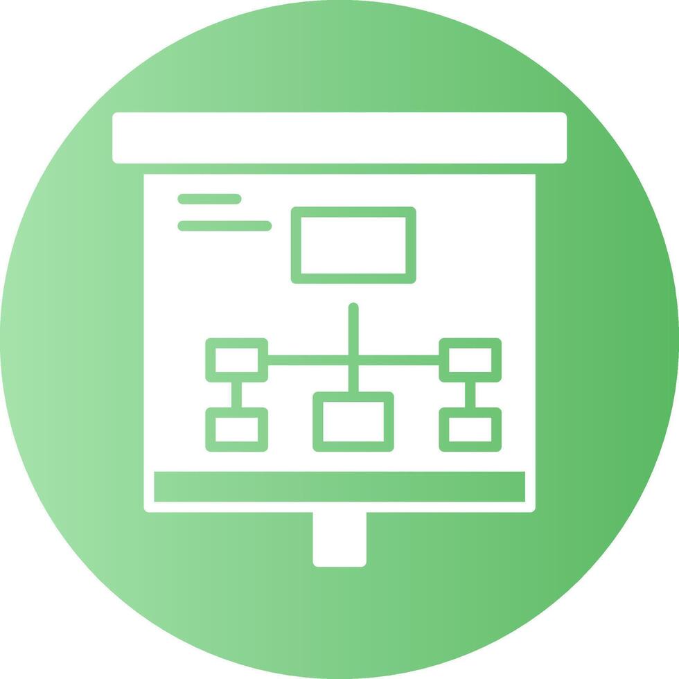 Flowchart Gradient Circle Icon vector