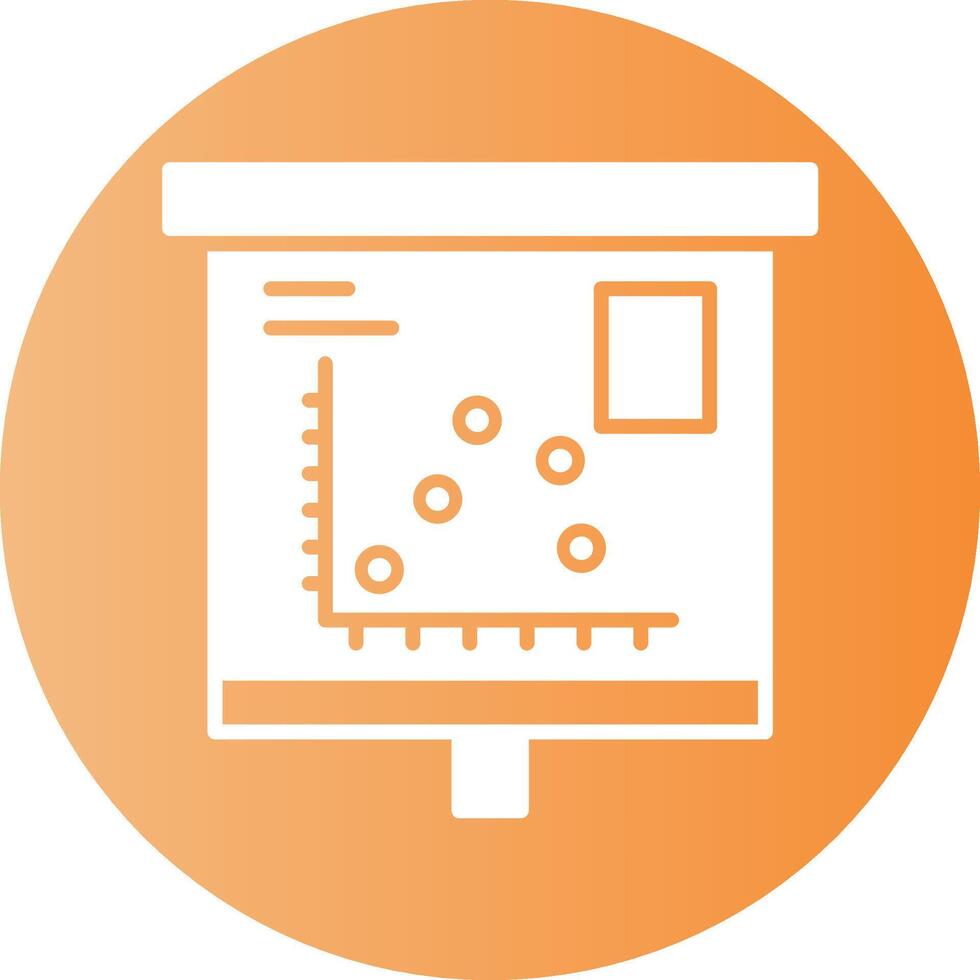 Scatter Graph Gradient Circle Icon vector