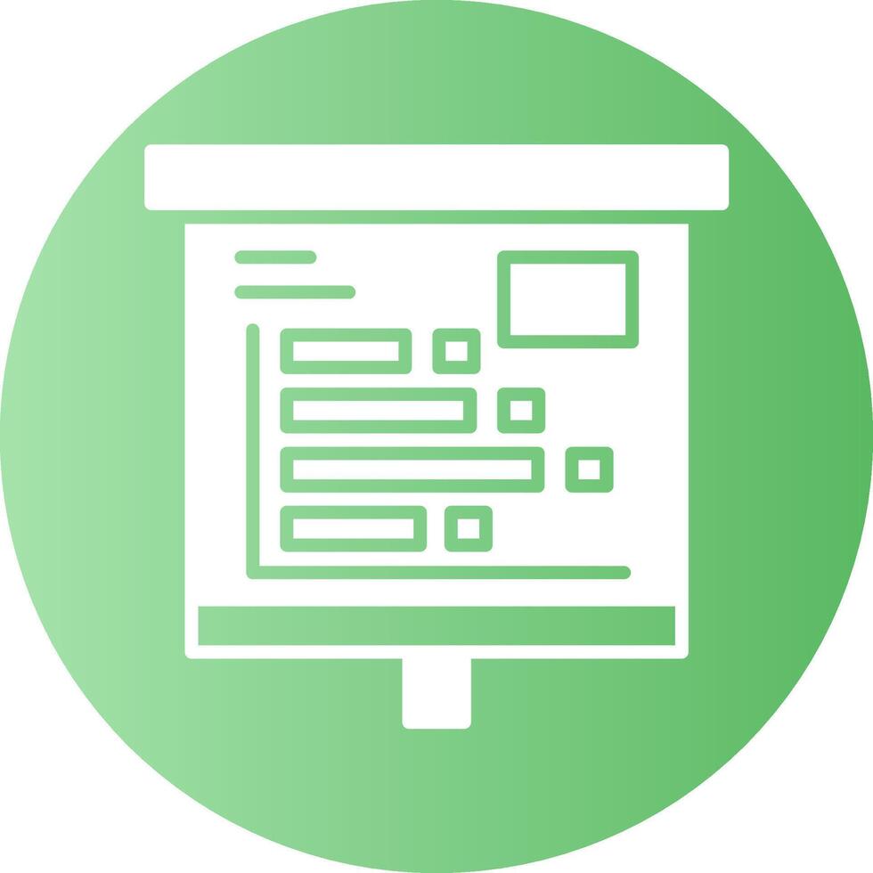 Horizontal Bars showing Gradient Circle Icon vector
