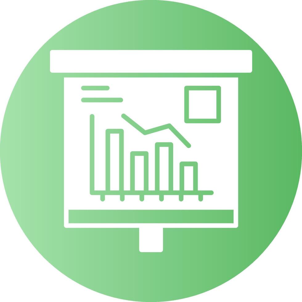Trend Chart Gradient Circle Icon vector