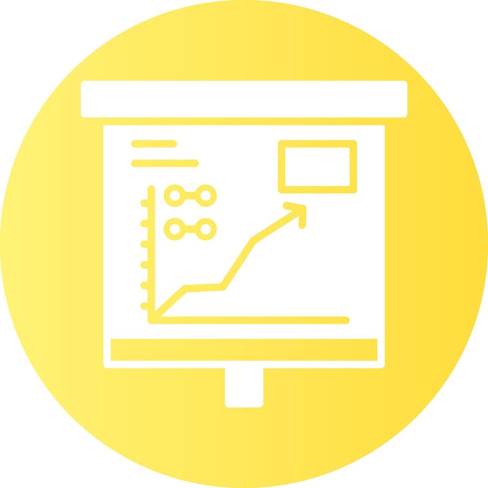 Upward Trend in Graph Gradient Circle Icon vector