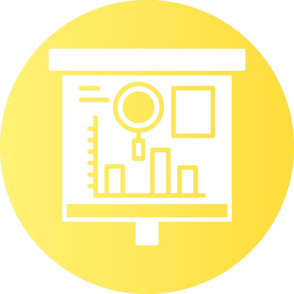 Statistics of Graph Gradient Circle Icon vector
