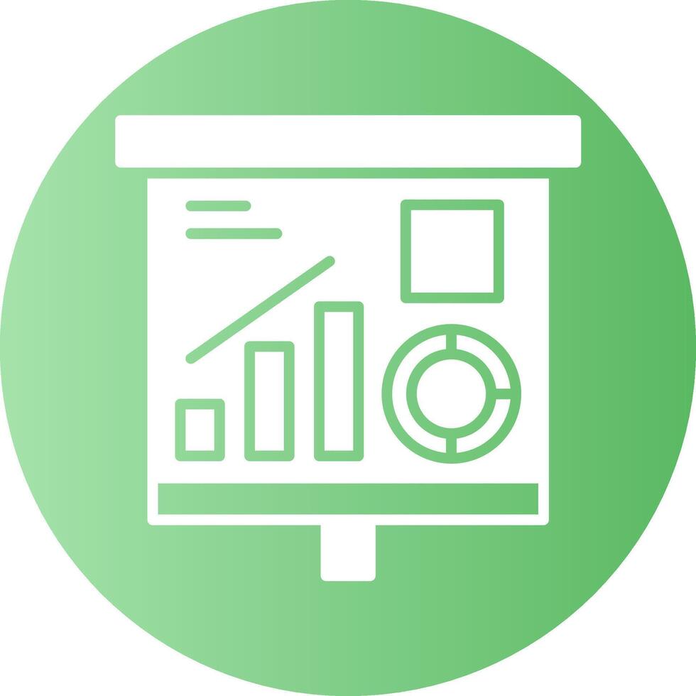 Grap presentation Gradient Circle Icon vector