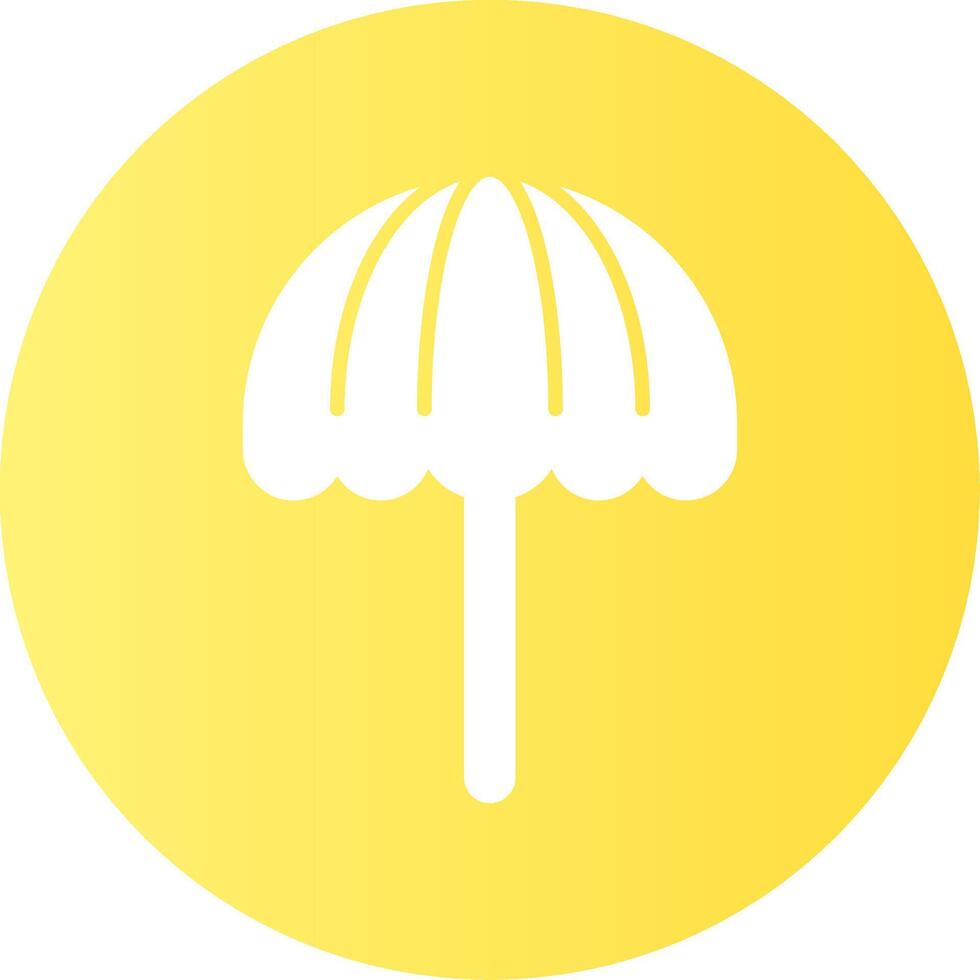Beach umbrella Gradient Circle Icon vector
