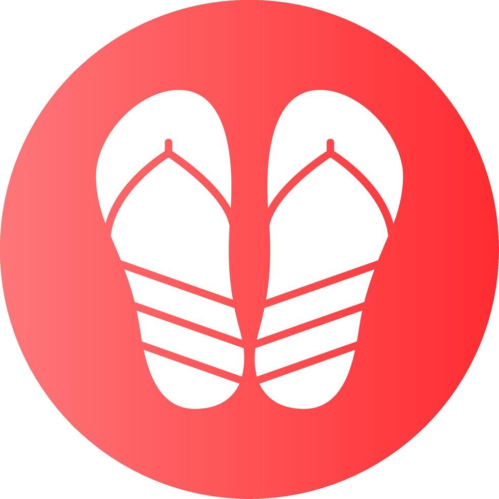 Flip flops Gradient Circle Icon vector