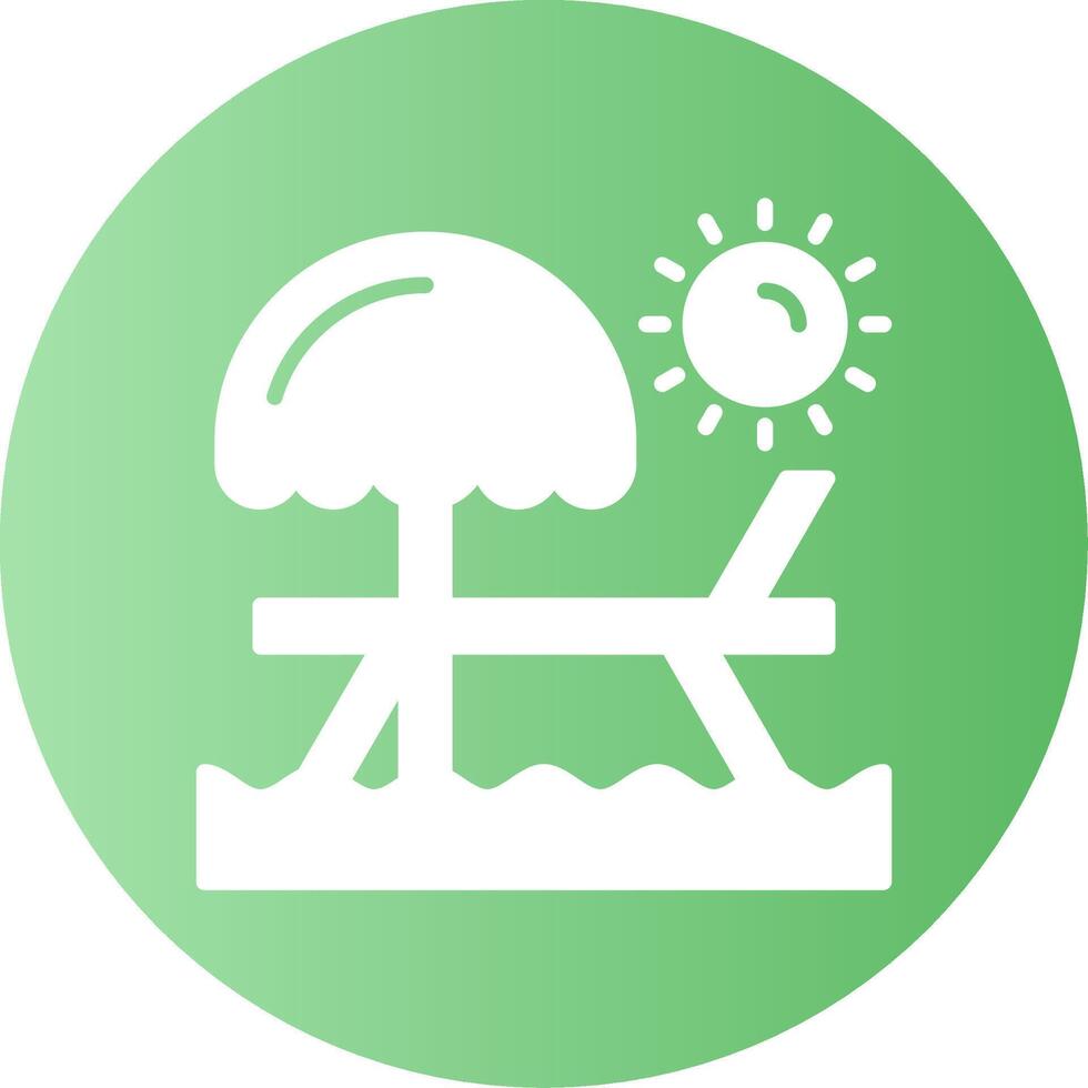 Seashore Gradient Circle Icon vector