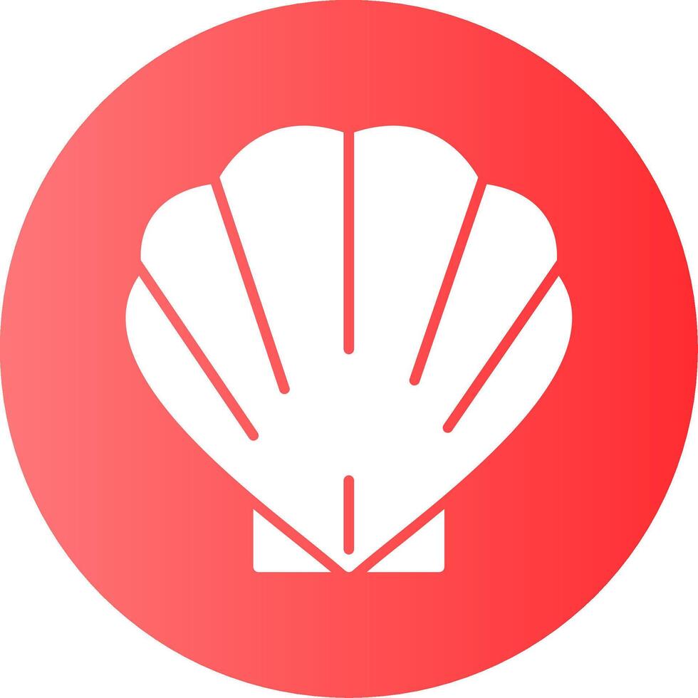 Seashell Gradient Circle Icon vector