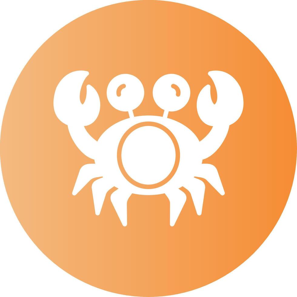 Crab Gradient Circle Icon vector